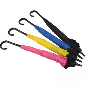 Οι χονδρέμποροι αντιανεμική ομπρέλα ανεστραμμένα από πίσω ομπρέλα J λαβή για τα αυτοκίνητα