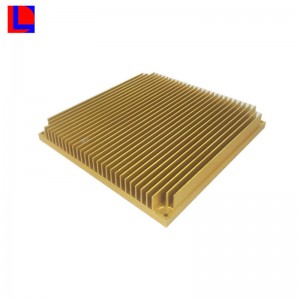 προσαρμοσμένο ασημί και κίτρινο ανοδιωμένο ψυγείο / ψυγείο αλουμινίου