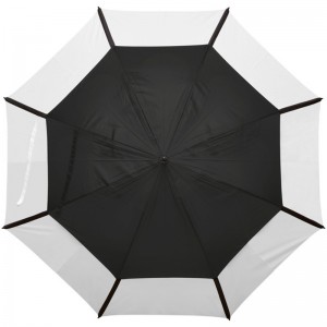 Μεγάλο μέγεθος 62 ιντσών διπλό καροτσάκι αιολική γκολφ ομπρέλα με τρύπες