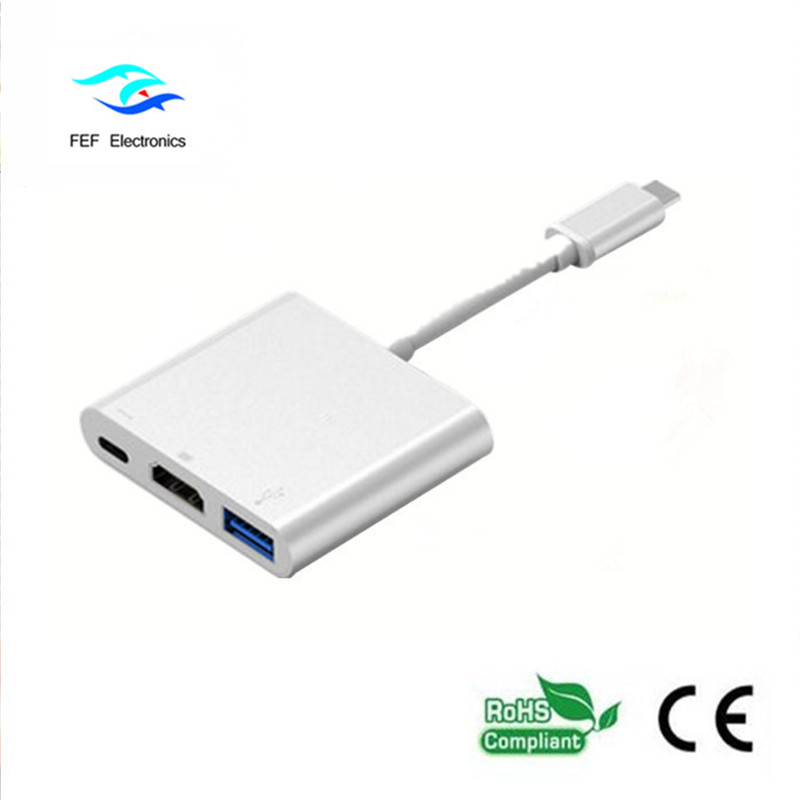 Τύπος USB 3.1 c Στο HDM1 + ​​USB 3.0 + PD