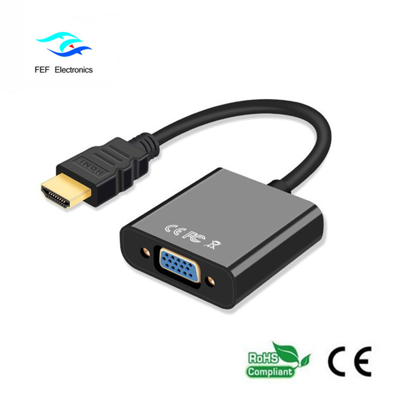 Plug And Play αρσενικό σε θηλυκό 1080p HDMI σε VGA θηλυκό καλώδιο μετατροπέα Κωδικός: FEF-HIC-001