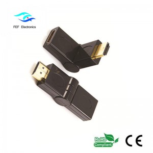 HDMI θηλυκό σε HDMI θηλυκό προσαρμογέα τύπου swing χρυσού / επινικελωμένο Κωδικός: FEF-HX-002