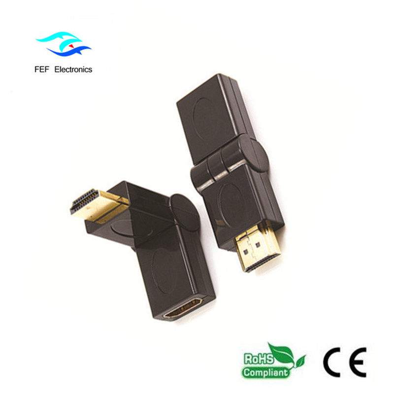 HDMI θηλυκό σε HDMI θηλυκό προσαρμογέα τύπου swing χρυσού / επινικελωμένο Κωδικός: FEF-HX-002