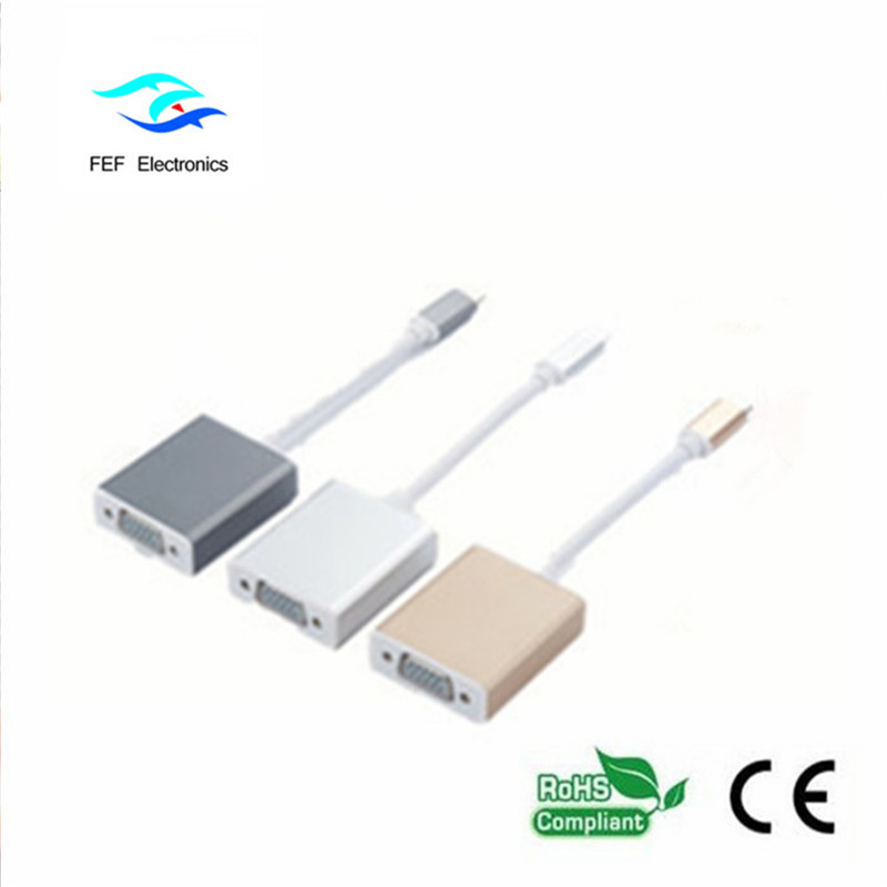 USB 3.1 Τύπος-C αρσενικό σε VGA θηλυκό μετατροπέα Κωδικός: FEF-USBIC-002