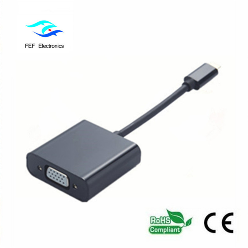 USB 3.1 Τύπος-C αρσενικό σε VGA θηλυκό μετατροπέα Κωδικός: FEF-USBIC-002