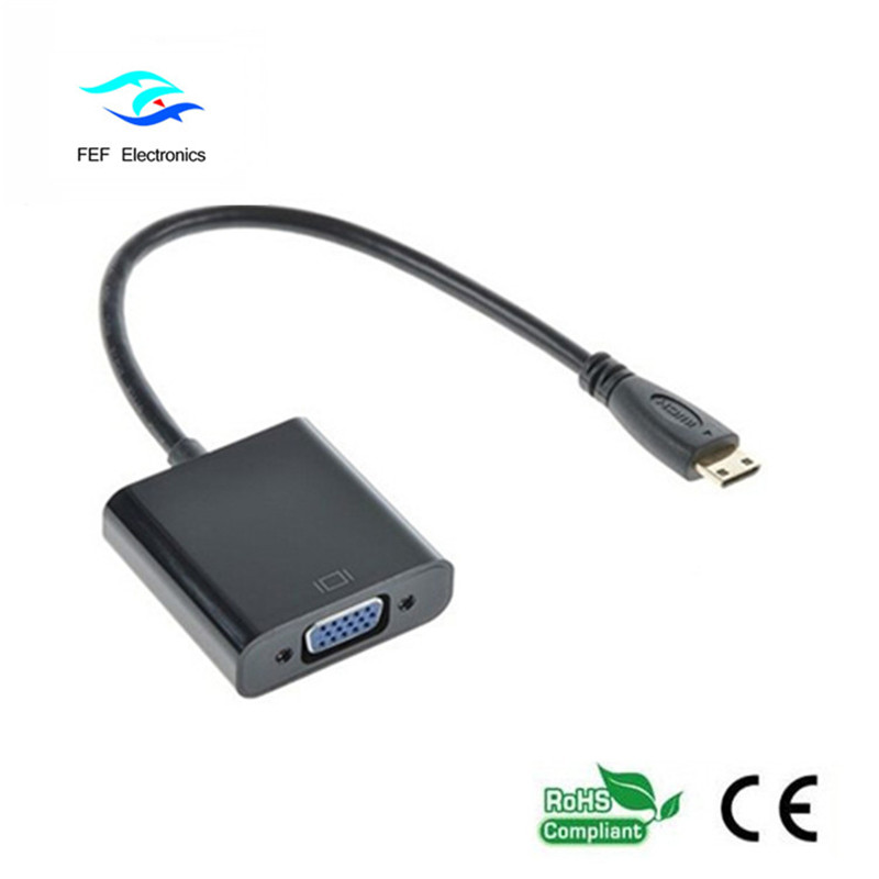 Μίνι HDMI αρσενικό σε VGA Θηλυκό μετατροπέα Κωδικός: FEF-HIC-004