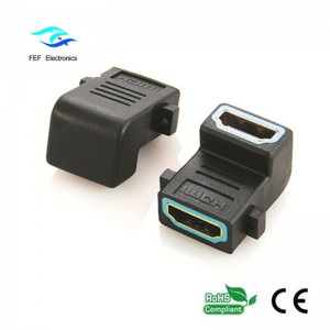 HDMI θηλυκό σε HDMI θηλυκό προσαρμογέα 90 γωνιακός τύπος Κωδικός: FEF-H-007