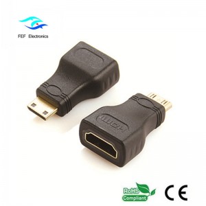 HDMI θηλυκό έως mini HDMI αρσενικό προσαρμογέα χρυσό / επινικελωμένο Κωδικός: FEF-H-022