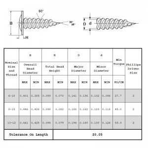 Μονωτικές βίδες με αυτοκόλλητη κεφαλή Modific Truss