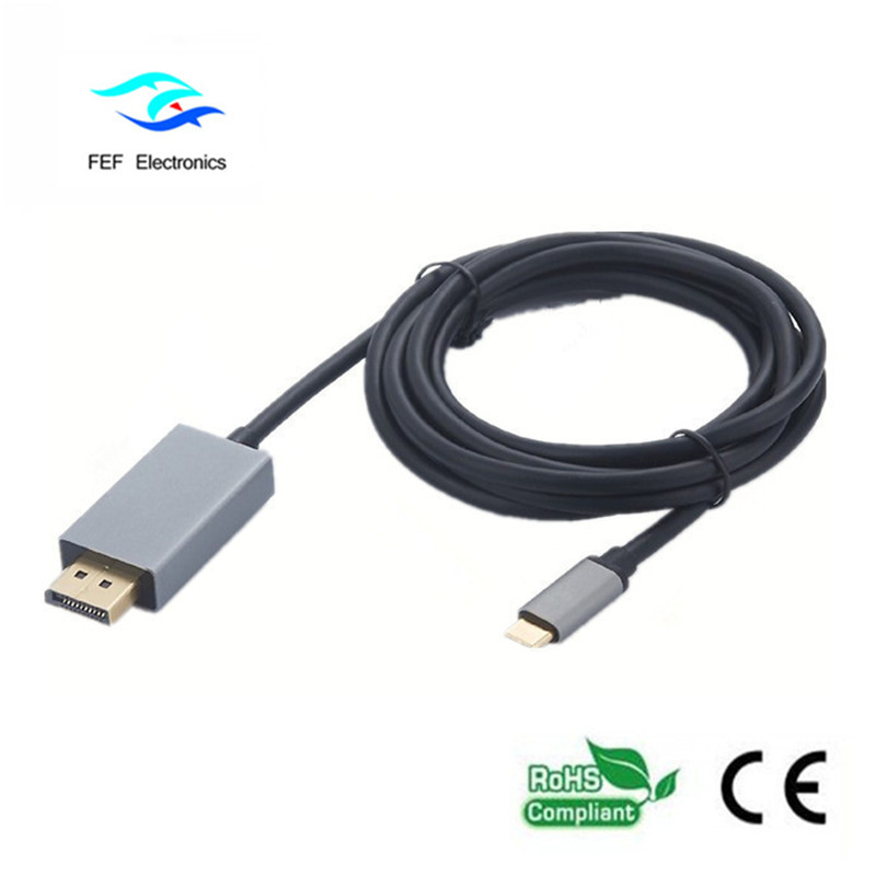 USB TYP-C σε Mini Displayport Αρσενικό μετατροπέα ABS Shell Κωδικός: FEF-USBIC-014