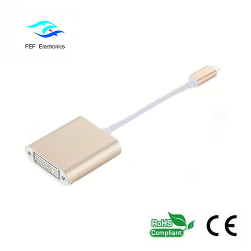 Μετατροπέας USB TYPE-C σε DVI Μετατροπέας ABS κέλυφος Κωδικός: FEF-USBIC-003