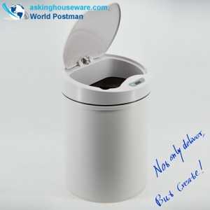 AKbrand αυτόματος επαγωγικός κάδος σκόνης με ηλεκτρικό φορτιστή, γκρι, 15 λίτρα