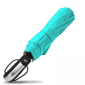 Χονδρική αυτόματη ανοιχτή κοντά ύφασμα pongee 3 πτυσσόμενη ομπρέλα 10 πλευρές