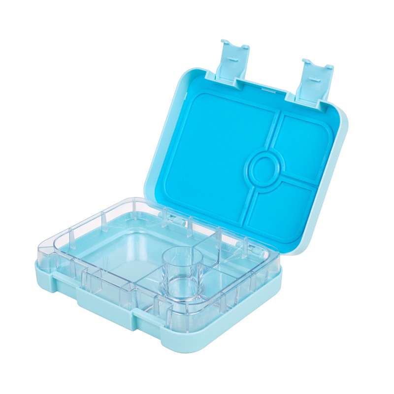Δοχείο Bento Lunch Box για παιδιά και ενήλικες, μπλε χρώμα, 4 θήκες