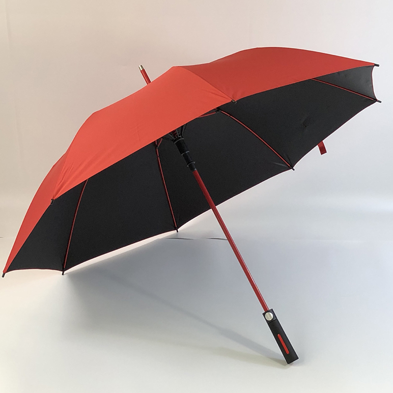 27 ιντσών διαφήμιση πολύχρωμο πλαίσιο fiberglass Γυάλινη ομπρέλα Μονο στρώμα Auto ανοιχτή ομπρέλα