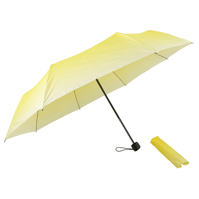 Φορητά δώρα αναδίπλωση παιδιών κίτρινο μωβ βροχή ταξίδια 3 πτυσσόμενη ομπρέλα
