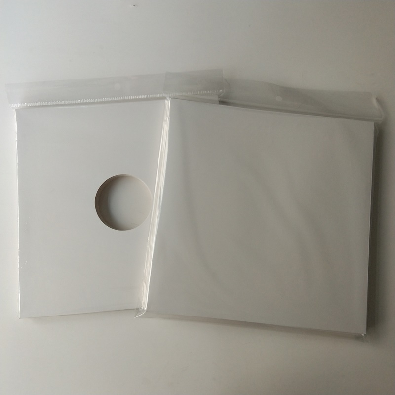12 Χαρτί λευκού χαρτονιού LP / κάλυμμα εγγραφής Δεν υπάρχει τρύπα