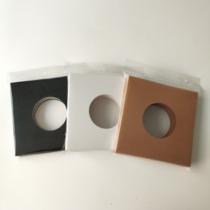 7 ίντσες 45 RPM 350gsm Καφέ χαρτόνι με σακούλα με τρύπα