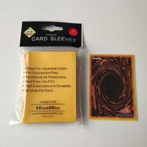 62Χ89 χιλιοστά Ιαπωνικά / Μικρού μεγέθους YGO στερεά κίτρινη κάρτα παιχνιδιών προστατευτικά μανίκια