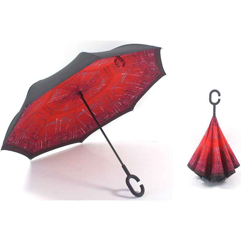 23 ιντσών ομπρέλα προς τα πάνω ευθεία ομπρέλα με αντίστροφη κλείσει