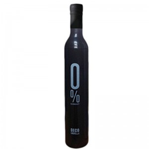 Μαύρη ομπρέλα φιάλης με λογότυπο εκτύπωσης 21 ιντσών 3 φορές μη αυτόματη ανοιχτή ομπρέλα για παιδιά