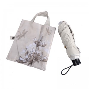 Προωθητική ομπρέλα με λογότυπο εκτύπωσης 3πλή ομπρέλα με ασημί επίστρωση