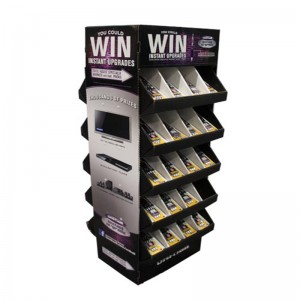 Εύκολα συναρμολογημένο χαρτοπωλείο Χαρτόνι Σημείο πωλήσεων Πλαίσιο Οθόνης Stand Rack με δίσκους