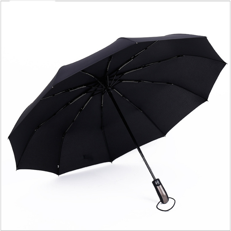 Χονδρέμπορος έθιμο ομπρέλα λογότυπο 10ribs windproof 3 πτυσσόμενη ομπρέλα