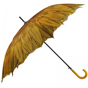 Υψηλής ποιότητας Χονδρικό κατάστημα πωλήσεων διαφήμιση υπαίθρια σχήμα λουλουδιών ευθεία ομπρέλα