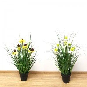 Closer 2 Φύση τεχνητό κρεμμύδι χόρτο στο φυτικό διακοσμητικό φυτών Home Decor