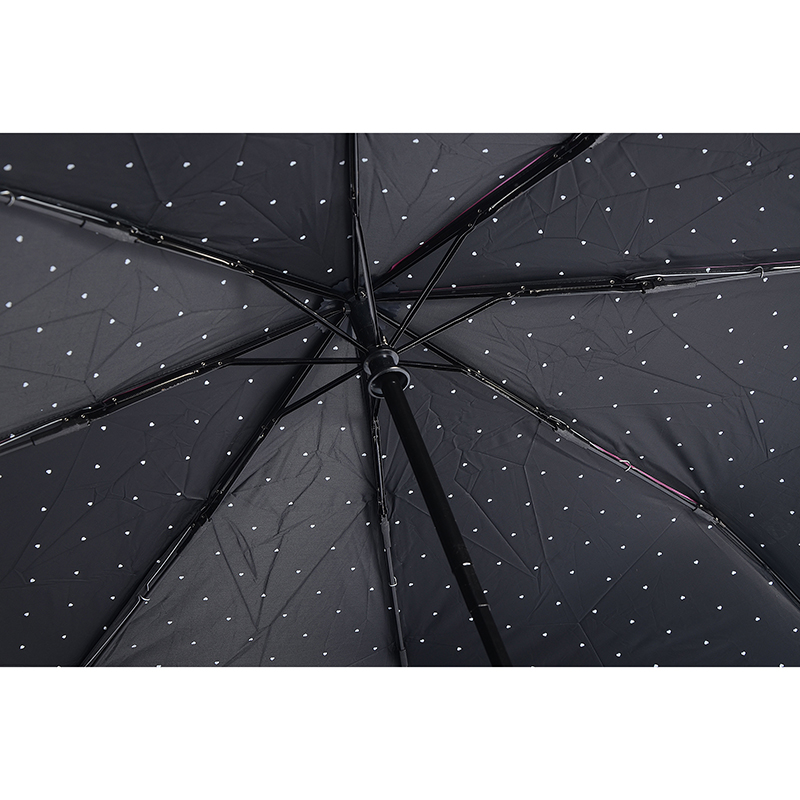 Πολύχρωμη μαύρη επικάλυψη Ομπρέλα προστασίας από υπεριώδη ακτινοβολία 3 πτυσσόμενες βροχές και ομπρέλες ηλίου
