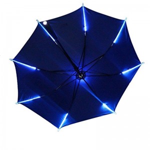 Straight Umbrella LED Ribs και LED άξονας με πλαστική λαβή Ομπρέλα Torch
