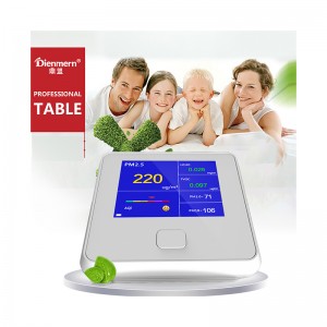 Έλεγχος ποιότητας αέρα Εσωτερικός εξωτερικός ψηφιακός αναλυτής αερίων PM2.5 TVOC HCHO AQI Αναλυτές αέρος PM10 με επαναφορτιζόμενη μπαταρία