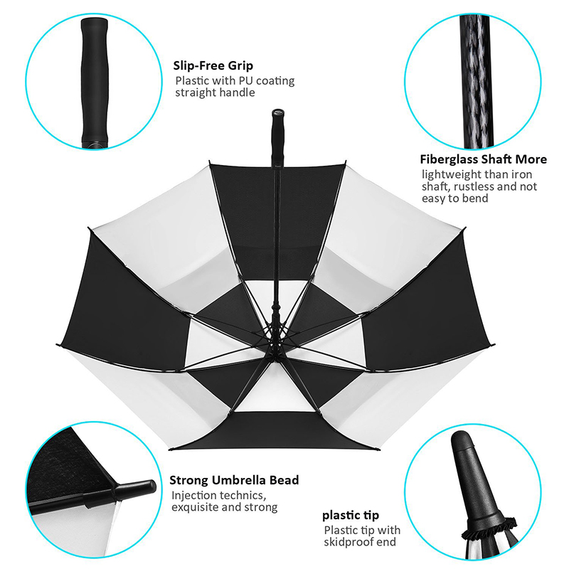 Αδιάβροχο τεράστιο μέγεθος EVA λαβή αυτόματη ομπρέλα γκολφ