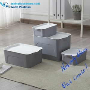 Πλαστικό πολυλειτουργικό κουτί με καπάκι, σαφές δοχείο αποθήκευσης 5 σε 1