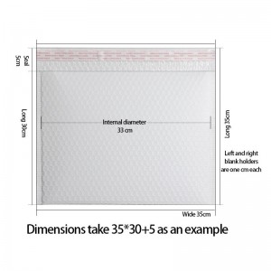 Χονδρική τσάντα αλληλογραφίας με λευκά φύλλα λευκού kraft