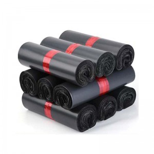 Μαύρο έθιμο πλαστικό πολυ Mailer express ταχυδρομική τσάντα ροζ συσκευασία πολυαιθυλενίου θήκη