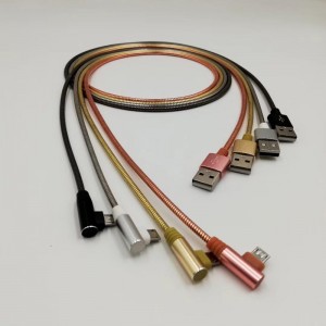 USB 2.0 Καλώδιο μεταλλικού σωλήνα φόρτισης Στρογγυλή θήκη αλουμινίου Καλώδιο USB για micro USB, φόρτιση και συγχρονισμό κεραυνών τύπου C, i...