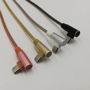 USB 2.0 Καλώδιο μεταλλικού σωλήνα φόρτισης Στρογγυλή θήκη αλουμινίου Καλώδιο USB για micro USB, φόρτιση και συγχρονισμό κεραυνών τύπου C, i...