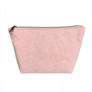 Ανθεκτική φορητή μεταφορά μικρών φυσικών ινών φερμουάρ Καλλυντικά τσάντα