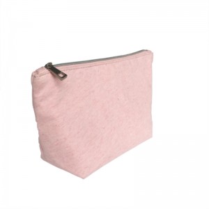 Ανθεκτική φορητή μεταφορά μικρών φυσικών ινών φερμουάρ Καλλυντικά τσάντα