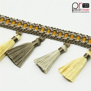 Νέο σχεδιασμό μπάλα Fringe Για παράθυρο διακόσμηση Pom Pom Κουρτίνα Fringe