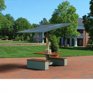 Ηλιακή φόρτιση πίνακα Επιτραπέζιοι σταθμοί εργασίας Βιώσιμη ενεργειακή παραγωγικότητα