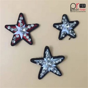 Προσαρμοσμένη και αποθέματος αστέρι σχεδιασμό ρητίνη χάντρα κεντημένο έμπλαστρο 2019 χονδρικής