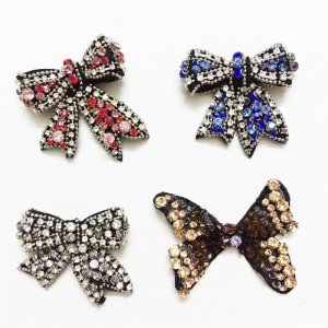Τελευταία ομορφιά bowknot Rhinestone Patch Crystal πεταλούδα