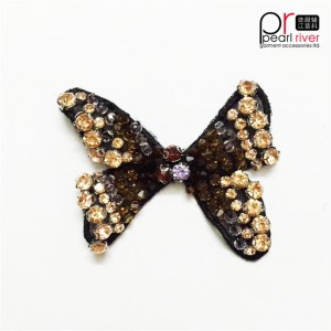 Τελευταία ομορφιά bowknot Rhinestone Patch Crystal πεταλούδα
