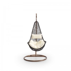 2 Πρόσωπο ψάθινο υπαίθριο Patio Swing Chair Set