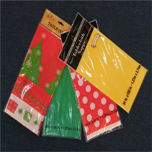 Γιορτές Γάμου Πλαστικό έντυπο PEVA Τραπεζοειδές κάλυμμα μιας χρήσης Τραπεζομάντιλο Επιτραπέζια σκεύη