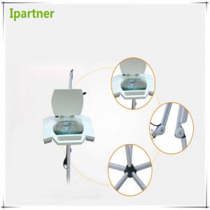 Ipartner Ζεστό πώλησης Αισθητική μεγεθυντική λάμπα για δερματικές δοκιμές με δροσερό φως πλατεία γυαλί