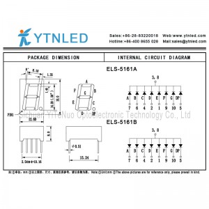 0,56 ιντσών κόκκινο 1 ψηφίο 7 Οθόνη LED με τμήματα, ψηφιακό σωλήνα